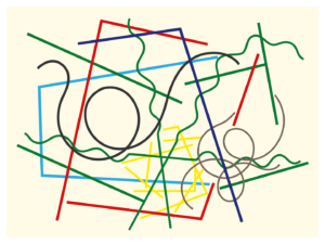 Pôster Grasse - Linhas Geométricas e Onduladas, 1940 - Sophie Taeubert-Arp
