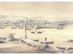 Pôster Vista Total de Porto Alegre, 1852 - Herrmann Rudolf Wendroth
