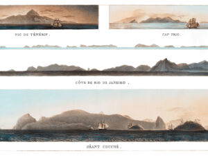 Pôster O Pico de Tenerife. Cabo Frio. Costa do Rio de Janeiro. O Gigante Deitado, 1835 - Jean-Baptiste Debret