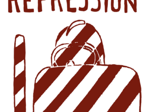 Pôster Fronteiras = Repressão - Atelier Populaire