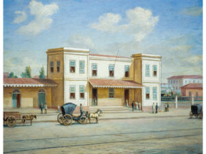 Pôster Estação da Luz, 1880, Benedito Calixto