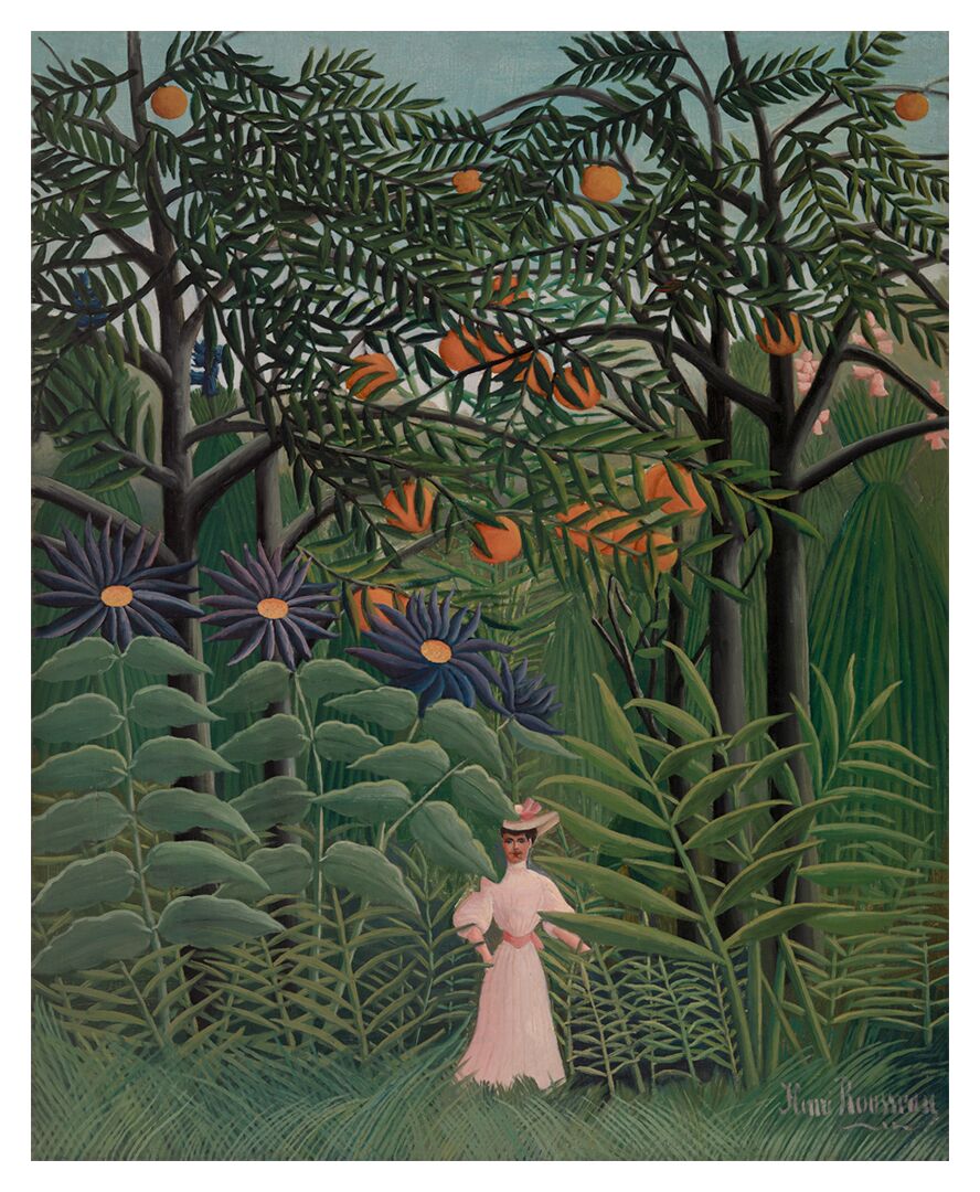 Pôster Mulher Caminhando em uma Floresta Exótica, 1905 - Henri Rousseau
