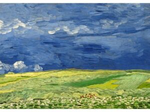 Pôster Campo de Trigo Sob Nuvens de Tempestade de Vincent Van Gogh