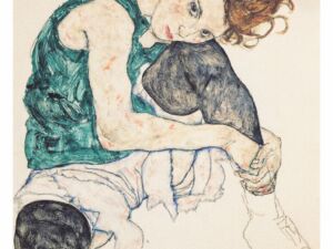 Pôster Mulher Sentada com Joelhos Dobrados, 1917 - Egon Schiele