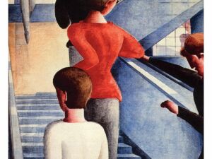 Pôster da Obra de Arte Escada Bauhaus de Oskar Schlemmer