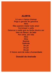 Pôster Alerta - Oswald de Andrade