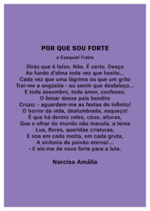Pôster Por Que Sou Forte - Narcisa Amália