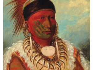 Pôster Nuvem Branca, Chefe dos Iowas, entre 1844 e 1845 - George Catlin