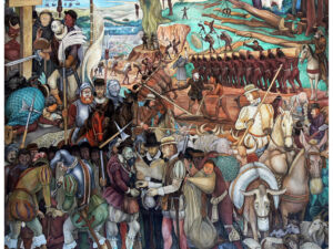 Pôster A Exploração do México pelos Conquistadores Espanhóis, 1929-1945 - Diego Rivera