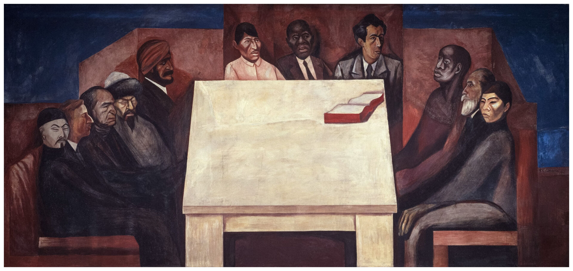 Pôster Chamado à Revolução e Mesa de Fraternidade Universal, 1930-1931 - José Orozco