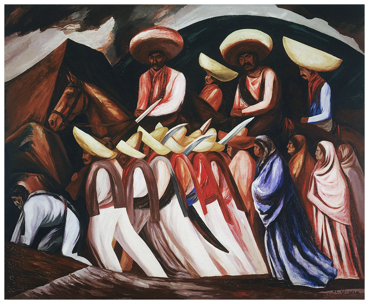 Pôster Zapatistas Marchando, 1931 - José Orozco