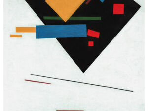 Pintura Suprematista (Com Trapézio Preto e Quadrado Vermelho), 1915 - Kazimir Malevich