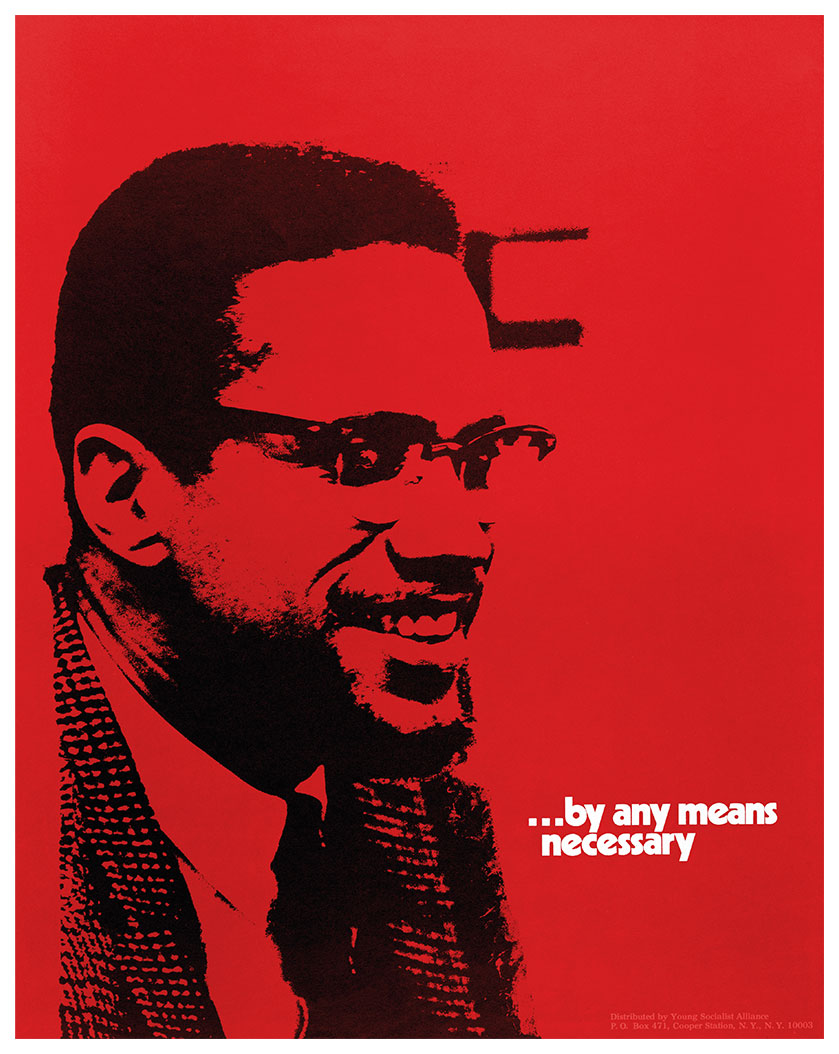 Pôster Malcolm X: A revolução será realizada... por todos os meios necessários